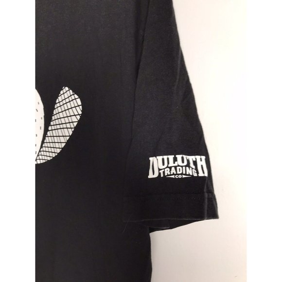 Duluth Trading Longtail T-Shirt Mens Medium Short Sleeve Black Angry Beaver - Picture 3 of 5